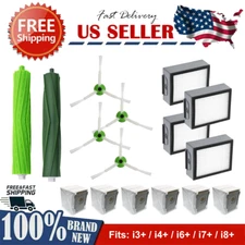 Roller Side Brush Filter Dust Bag Replacement for iRobot Roomba i6+ i7+ i8+ Plus