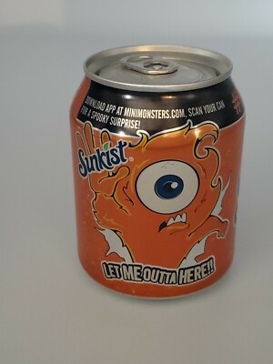 2015 SUNKIST Mini Can Halloween Edition #MINIMONSTERS Full soda