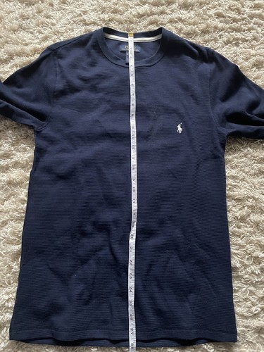 Polo Ralph Lauren Men's Thermal Long Sleeve Shirt Blue Size M White Horse - S - Bild 3 von 4