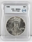 1986 $1 American Silver Eagle ICG MS69+ 1 oz Fine .999 US Bullion Coin FYOI