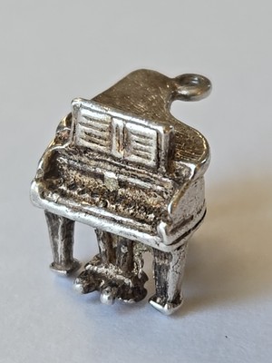 Sterling Silver ~ Grand Piano Charm ~ 3D SOLID HEAVY ~ DURABLE! VINTAGE