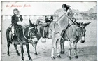 UK Blackpool -  Kids on Donkey Mule pre WWI Victoria Series postcard