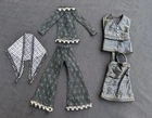 vtg 60's 70's Barbie clone clothing lot Mod Dress Lot faux leather black lace