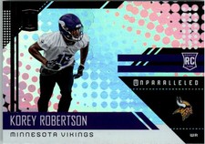 2018 Panini Unparalleled #295 Korey Robertson RC - FB