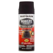 Rust-Oleum Automotive Matte Finish, Aerosol 12 oz Black- 263422