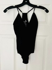 Intimately Free People Black One Piece Bodysuit S Stretch Adjustable Straps