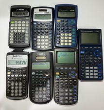 X7 Mix Lot Texas Instruments TI-30Xa TI-3OXIIS  BAII Plus TI-36X Pro Calculators