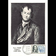 Carte maximum v3 - n° 1296 - Célébrités. Pierre Puget