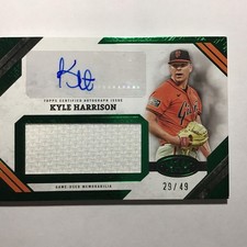 2025 Topps Tier One Autographed Jumbo Relic Kyle Harrison #AJR-KH /199 (AU, MEM)