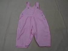 Vintage Y2K Osh Kosh BGosh Girls Vestbak Denim Overalls  | 12M | Pink Plaid