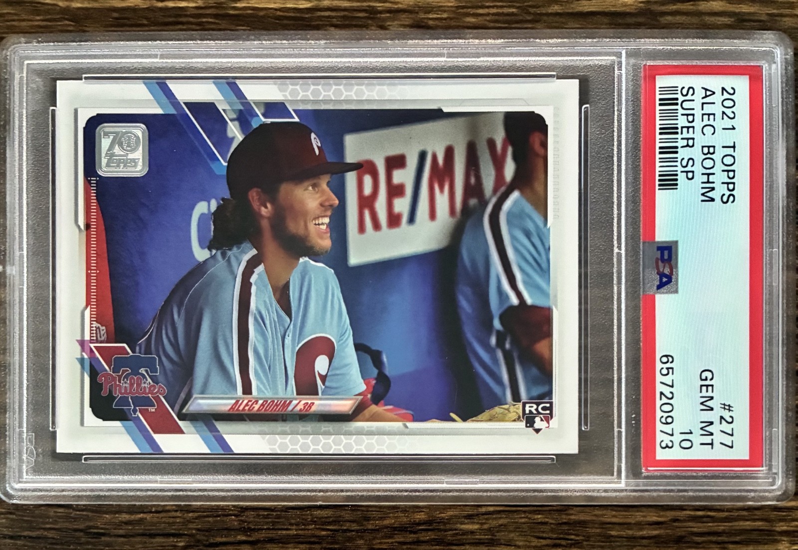 2021 Topps #277 Alec Bohm | SSP | Super SP Image Variation | RC Rookie | PSA 10
