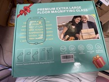 30X 10X Extra Large Floor Magnifying Glass with Light and Stand