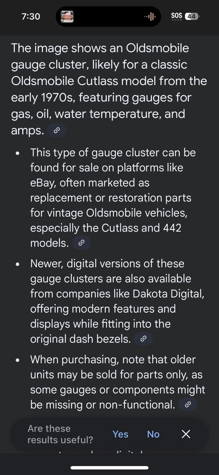 Medidor de aceite combustible cromado Lincoln Zephyr 1937-39 original OEM Foto 2 de 4