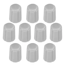 10pcs 4mm x 6mm Potentiometer Control Knobs for Electric Guitar Grey
