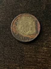 1982 Portugal Portuguese 1 One Escudo Actual Coin TC499*