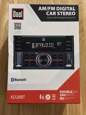 Dual Electronics XD28BT AM/FM Digital Car Stereo Double DIN 200 Watts Bluetooth