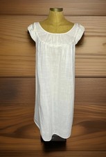 Vtg 50  s Shadowline Ivory Nightgown Lace Cap Sleeve Country Flower Overlay Small