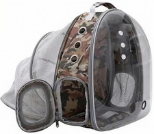 Expandable Cat Carrier Backpack with Bubble Window, Camo | Breathable mesh, a...