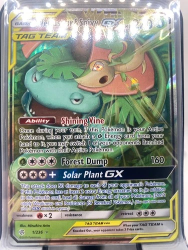 Venusaur & Snivy GX 1/236 Sm-Cosmic Eclipse Holo
