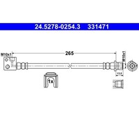 1X Bremsschlauch ATE 24.5278-0254.3 Passend FüR Honda