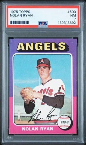 PSA 7 1975 Topps #500 Nolan Ryan California Angels