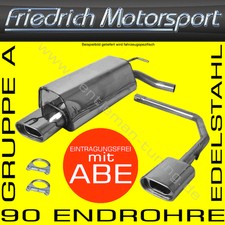 FRIEDRICH MOTORSPORT V2A SPORTAUSPUFF DUPLEX FÜR OPEL MERIVA OPC TURBO