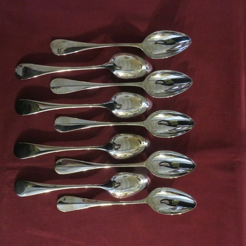 9 Löffel A Suppen- aus Metall Versilbert christofle Modell Uniplat - Bild 2 von 6