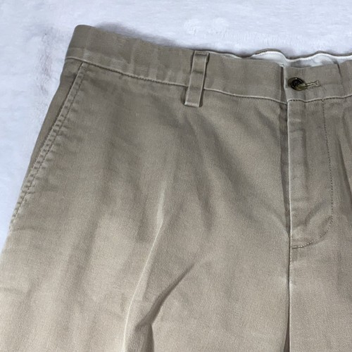 Pantaloni chino Eddie Bauer antirughe relaxed fit davanti piatto taglia 35x34 cachi - Foto 5 di 19