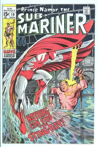 Sub-Mariner #19 Marvel 1969 VF- 1st Sting-Ray (Walter Newell) FREE SHIP