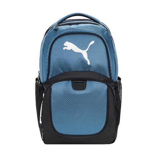 バッグ PUMA Vintage Leather Boston Bag Puma Boston Bag Bicolor Leather Red & Blue H9.8x15.3x6in