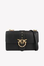 Pinko Damen Tasche Schwarz Leder Crossbody Ba...
