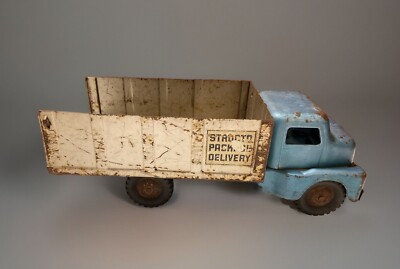 Vintage Original 1950's Structo Pressed Steel Package Delivery