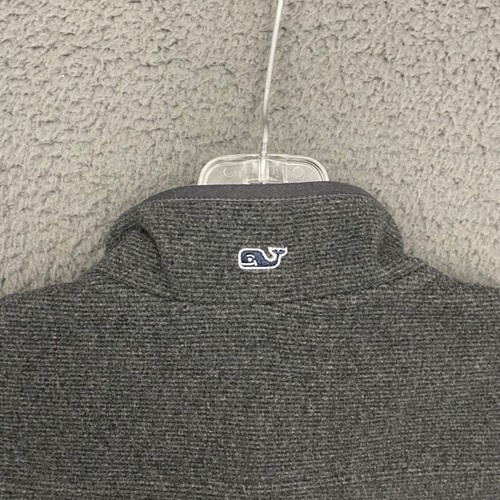 Vineyard Vines Fleece Pullover Boys Large Gray Snap Nature Preppy Outdoor - Picture 9 of 9