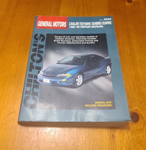 CHILTON'S General Motors #8269 1982-96 Repair Manual Cavalie Sunbird Sunfire VGC - Picture 1 of 7