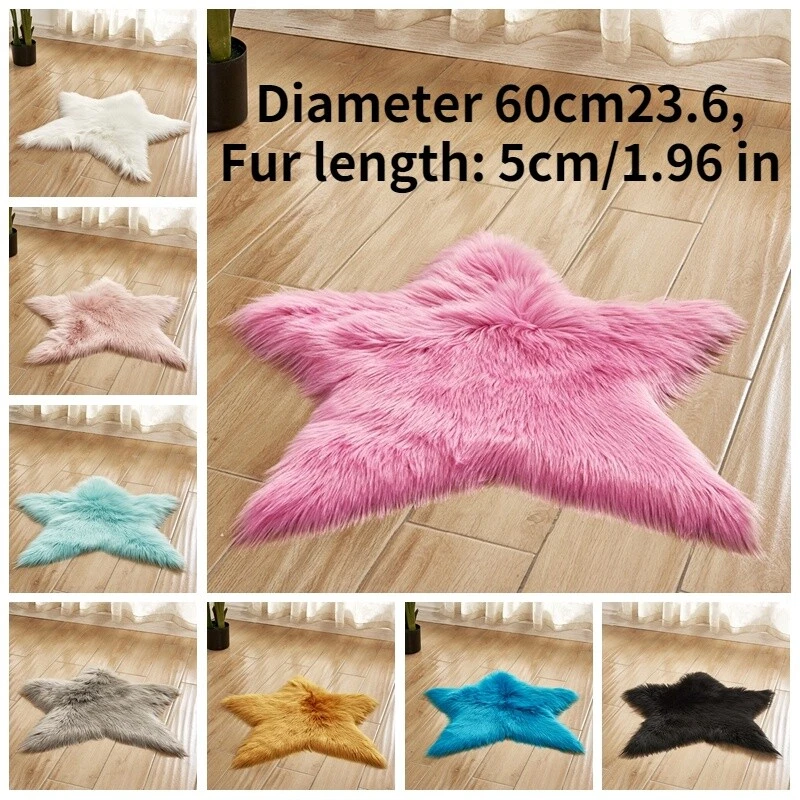 Five Pointed Star Area Rug Carpet Mat Pad Fluffy Cushion Home Floor Decor Soft - Image 2 of 4