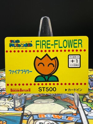 Super Mario World Karte Barcode Battler II Wiggler Retro Karte Fire Flower