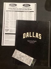 2010 Oct 14 Dallas Stars Detroit Red Wings Opening Day Hockey Ticket Program