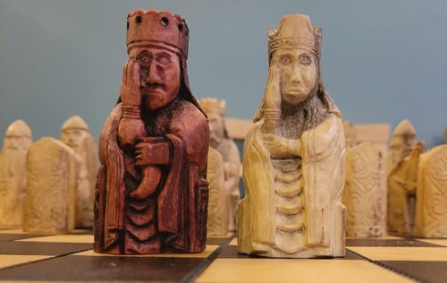 Lewis Chessmen Set, Handmade Viking Chess, Custom Made, VIP Chess Gift - Picture 4 of 21