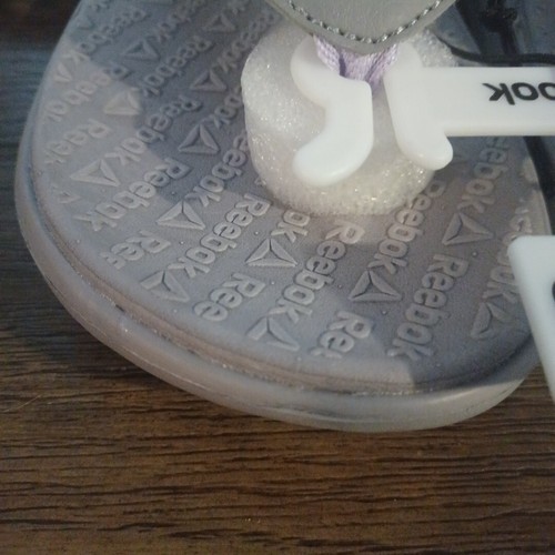 Chanclas de densidad Reebok para mujer color gris plantilla cómoda talla 10 nuevas con etiquetas - Imagen 6 de 18