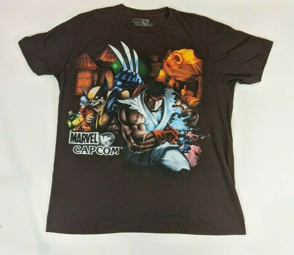 マーヴル・スーパーヒーローズ Tシャツ Lサイズ CAPCOM ビンテージ マーヴル・スーパーヒーローズ Tシャツ Lサイズ CAPCOM