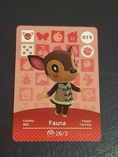 FAUNA ANIMAL CROSSING AMIIBO SERIES 1 CARD #019 TRACKED AU POST geniuine