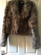 Womens Uk Size 14 Leopard Effect Coat