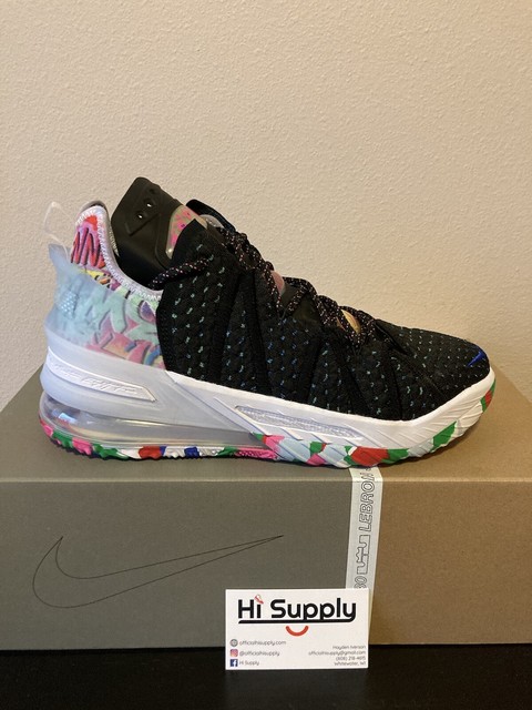 lebron 18 black pink