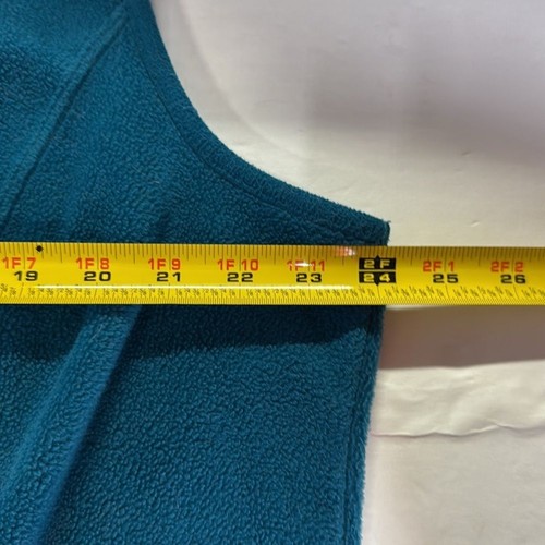 Karen Scott sport 1X gilet pile teal taglie forti tasche zip outdoor atletico - Foto 7 di 9