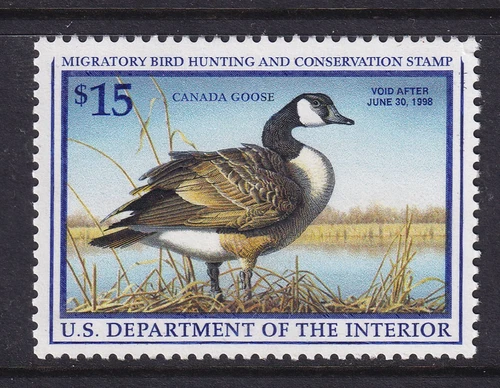 1997 Federal Duck Hunting Stamp $15 Sc RW64 MNH single Canada Goose (3D - Picture 1 of 1