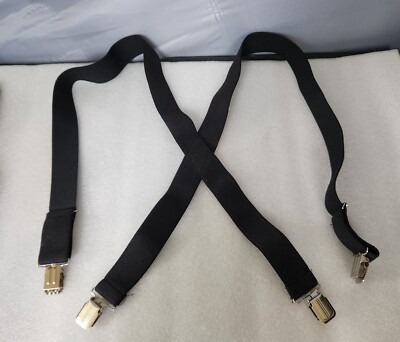 Black X-Back Suspenders   Clothes Fashion