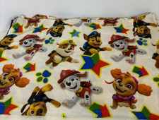 Nickelodeon Paw Patrol Characters, Arrows,and Stars Toddler Bed Flat Sheet