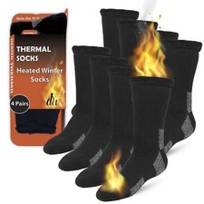 Thermal Socks for Men Women Warm Socks 4/6 Pairs Crew Winter Thick Boot Socks...