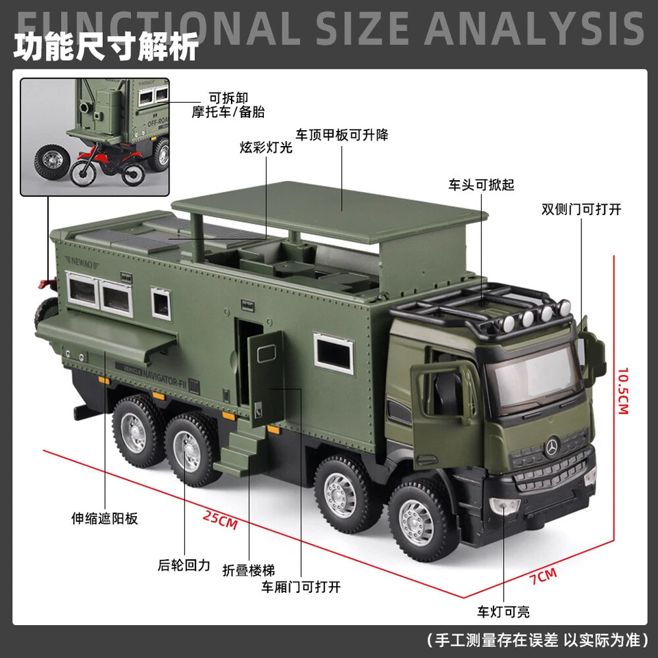 1/32 NOMADISMs Arocs Unimog Alloy Motorhome Diecast Model - Off-road RV Toy - Image 4 of 4