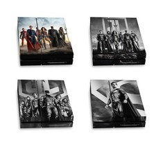 ZACK SNYDER'S JUSTICE LEAGUE CHARACTER ART VINYL SKIN DECAL FOR SONY PS4 CONSOLE